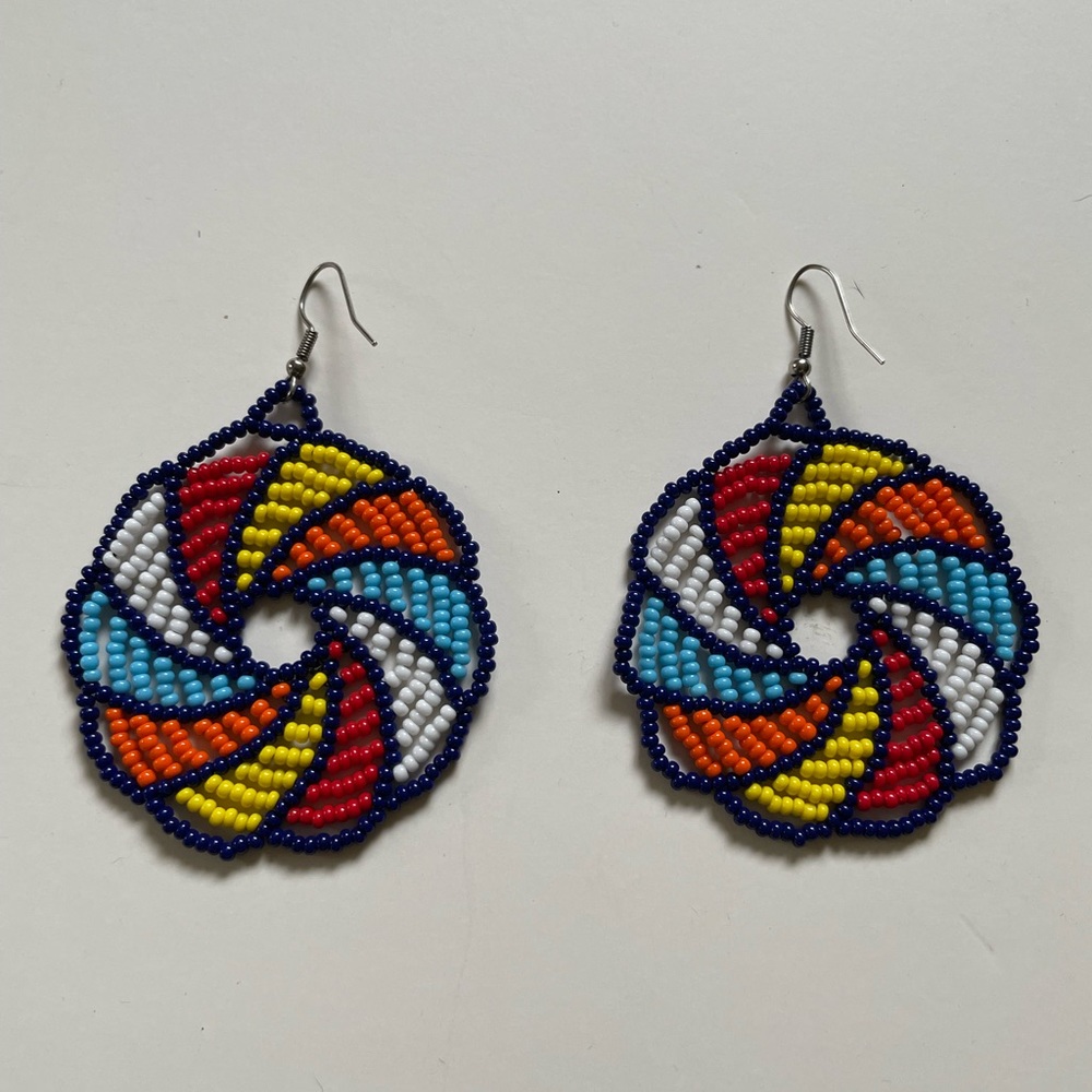 African beaded earrings